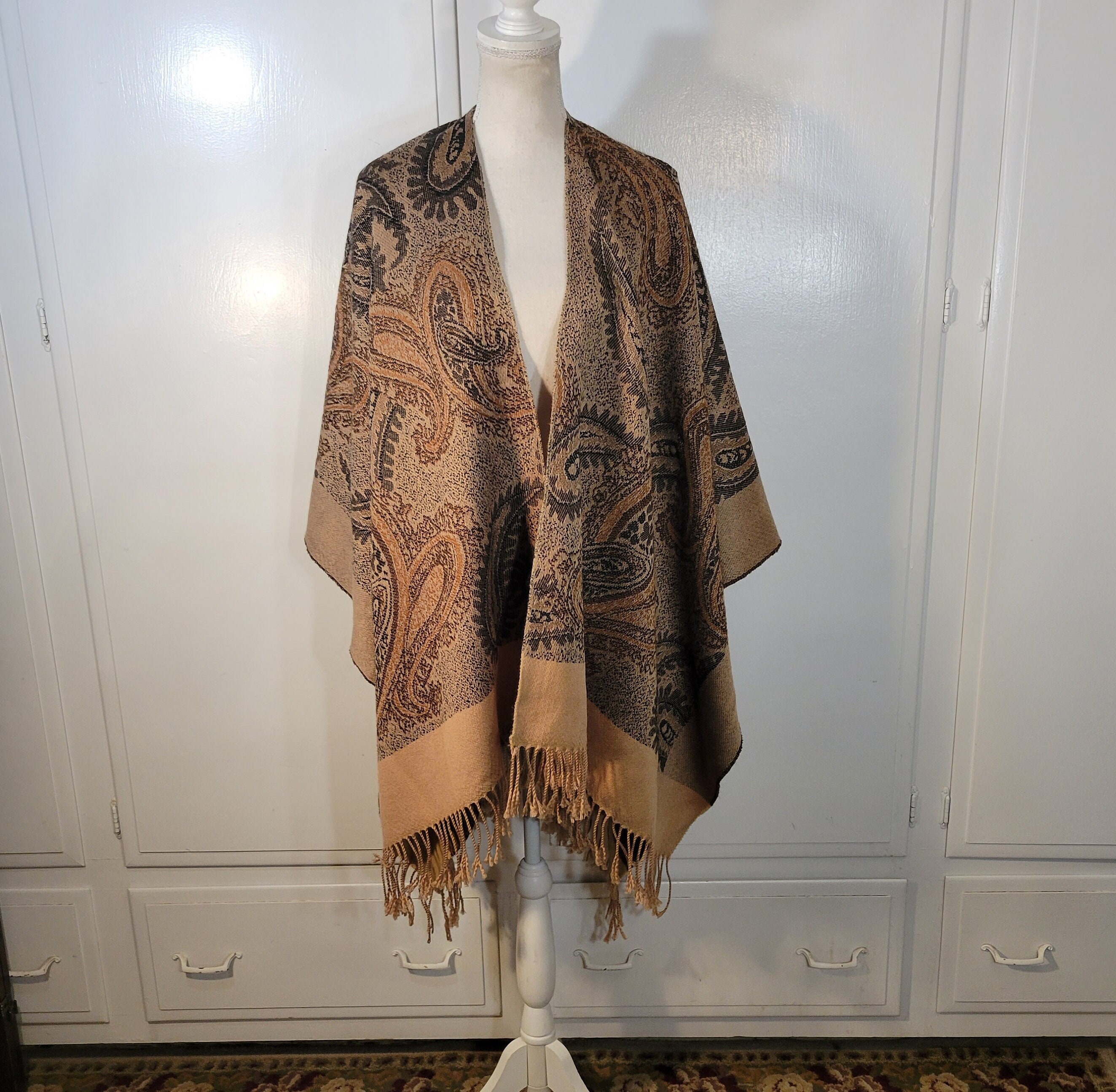 80s Wool Poncho - Etsy