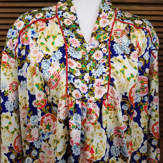 Christian Dior Lounge Wear Printed Silk Robe Night