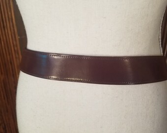 Mondi Burgundy Brown Patent Leather Belt W Germany 85/ U.S.  display picture 3