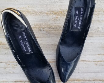 Escarpins Stuart Weitzman En Cuir Bleu - Pointure 37.5, Talon Haut, état Quasi Neuf, Modèle Luxueux Et Confortable