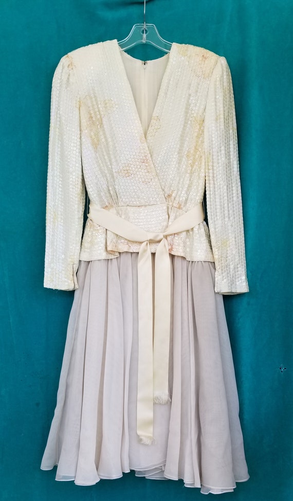 Vintage 90s Esteves Womens Dress Size 8 Sequined … - image 8