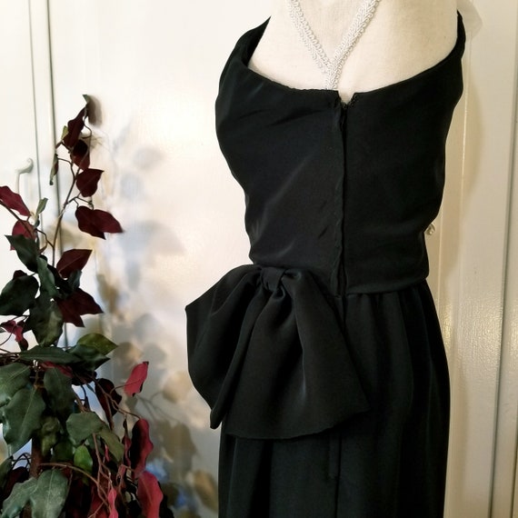 Designer Black Satin Sexy Formal Wear One Shoulde… - image 8