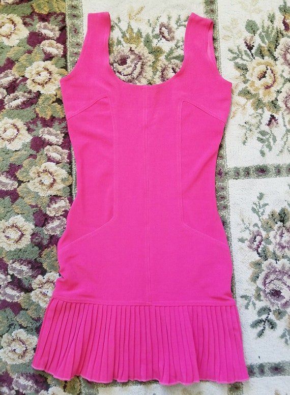 Vintage Spandex Pink Cranberry Dress Size XS Sexy 