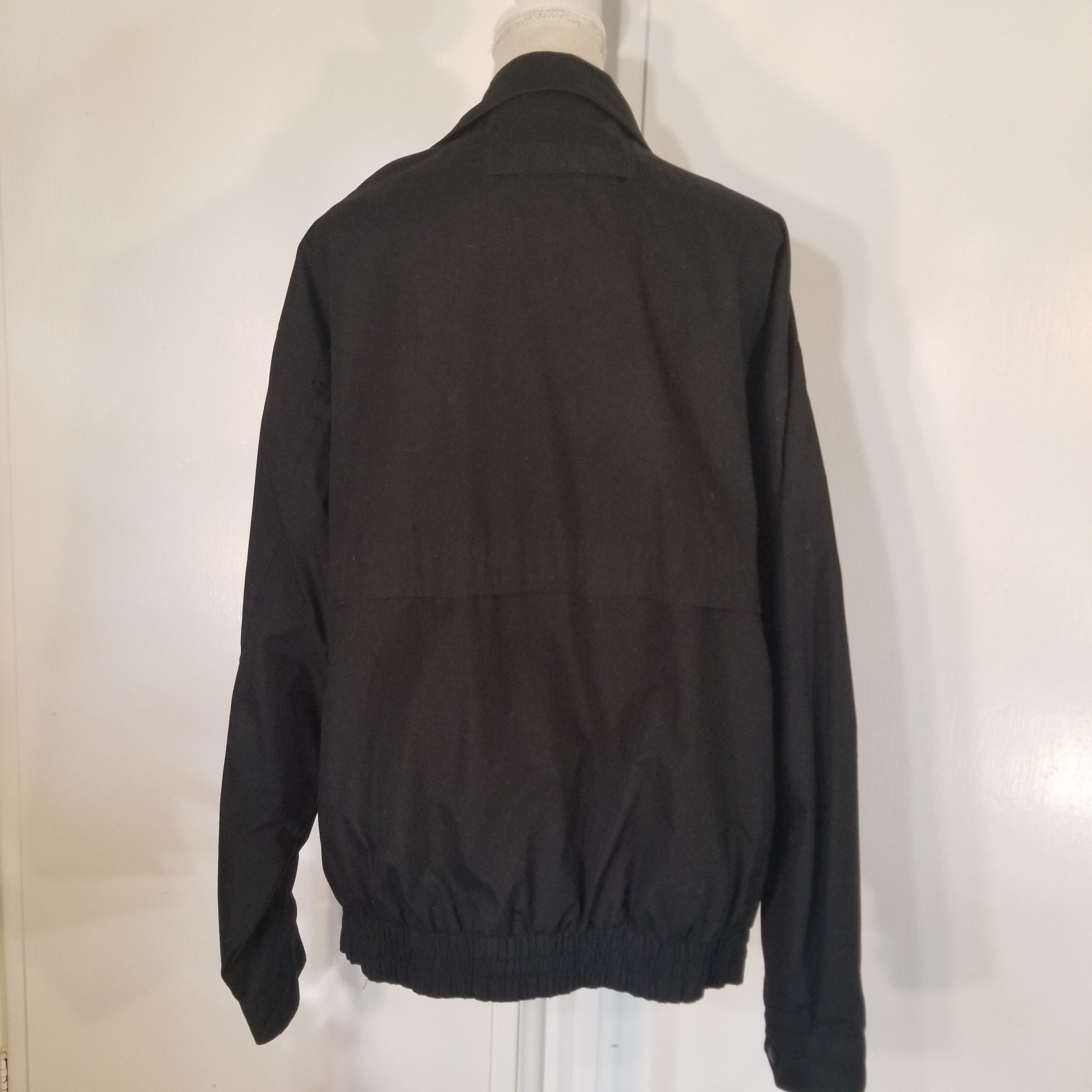 Vintage Golf Jacket Zip Snap Front Sport Rain Proof Heavy