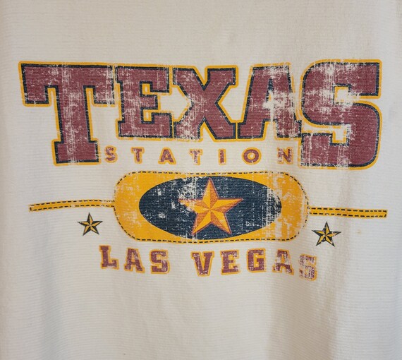 Vintage 90s Texas Las Vegas Tee Shirt Heavy Cotto… - image 2