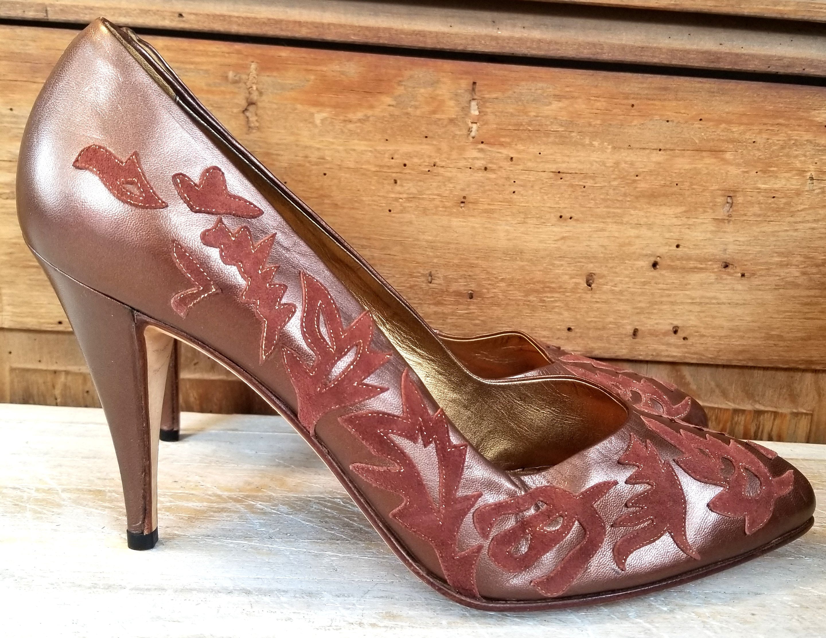 metallic copper heels