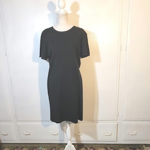 Sheath Black Dress Wool Blend 90s by Preview, Hong Kong Size 14/16 (XL)