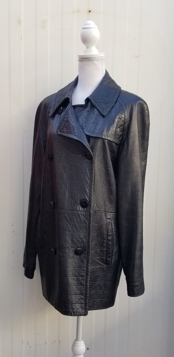 Leather car coat clearance womens