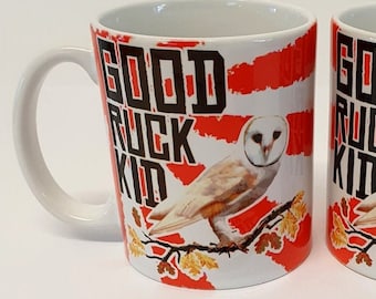 Vic Reeves & Bob Mortimer Dr Shakamoto mug GOOD RUCK KID Clem Wear cup or coaster handmade funny comedy gift present work cup 11oz uk retro