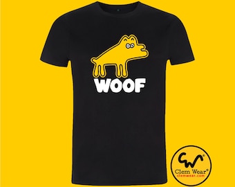WOOF dog tee tshirt T-shirt unisex mens vest bulldog Frenchie Boston Terrier Staffy UK funny silly tote bag animals xmas gift present funny