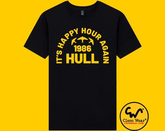 Glückliche Stunde wieder T-Shirt Tshirt Hull 1986 Unisex Herren Damen Exklusiv