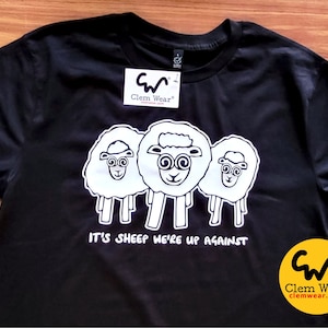 Paul Heaton It&#39;s Sheep We&#39;re Up Against tee T-SHIRT The Housemartins Beautiful South unisex men&#39;s ladies funny gift sheeple joke music retro