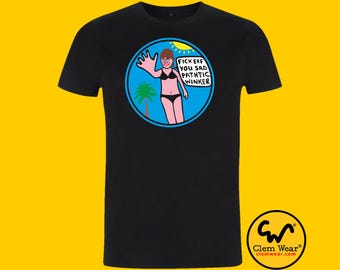 Rik Mayall Bottom tee tshirt art tv show FICK ERF t-shirt COLOUR funny Retro Young Ones comedy bbc gift Sue Carpenter beach vegan organic