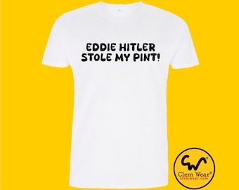 LADIES Bottom tee tshirt T-shirt Eddie Hitler Stole My Pint Rik Mayall tote UK music bag punk funny retro TV Ade Edmondson