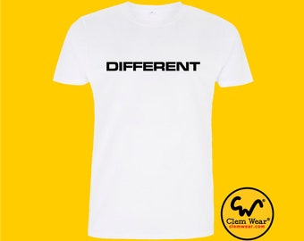DIFFERENT tee tshirt T-shirt unisex men's Music band funny Retro gift present average standard sound difficult the same cool normal