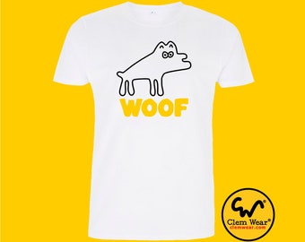 Ladies WOOF dog tee tshirt T-shirt bulldog Frenchie Boston Terrier Staffy UK funny silly tote bag punk gift birthday joke animals xmas
