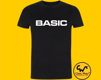 BASIC tee tshirt T-shirt unisex men's Music band funny Retro gift present average standard sound different difficult the same cool normal