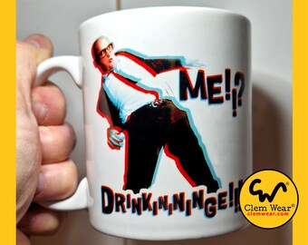 Rik Mayall Becher Bottom Me Drinkinininge Trinken Clem Wear bunt handgemacht lustig witzig Geschenk Arbeitstasse 11oz handmade UK retro