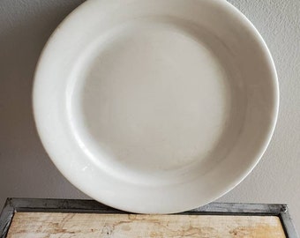 Old Stained Crazing Ironstone Plate Antique Ironstone Dishes. Vintage J /& G Meakin Hanley England White Ironstone Plate