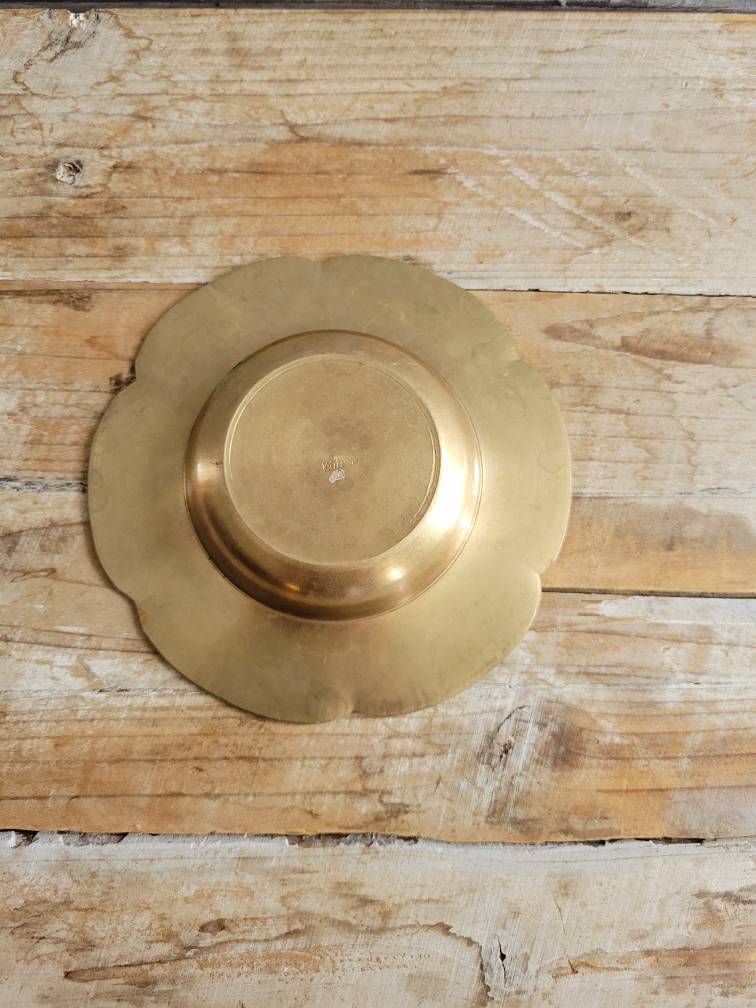 Vintage Brass Made in Korea Ashtray. Old Mid Century Ashtray. Etsy