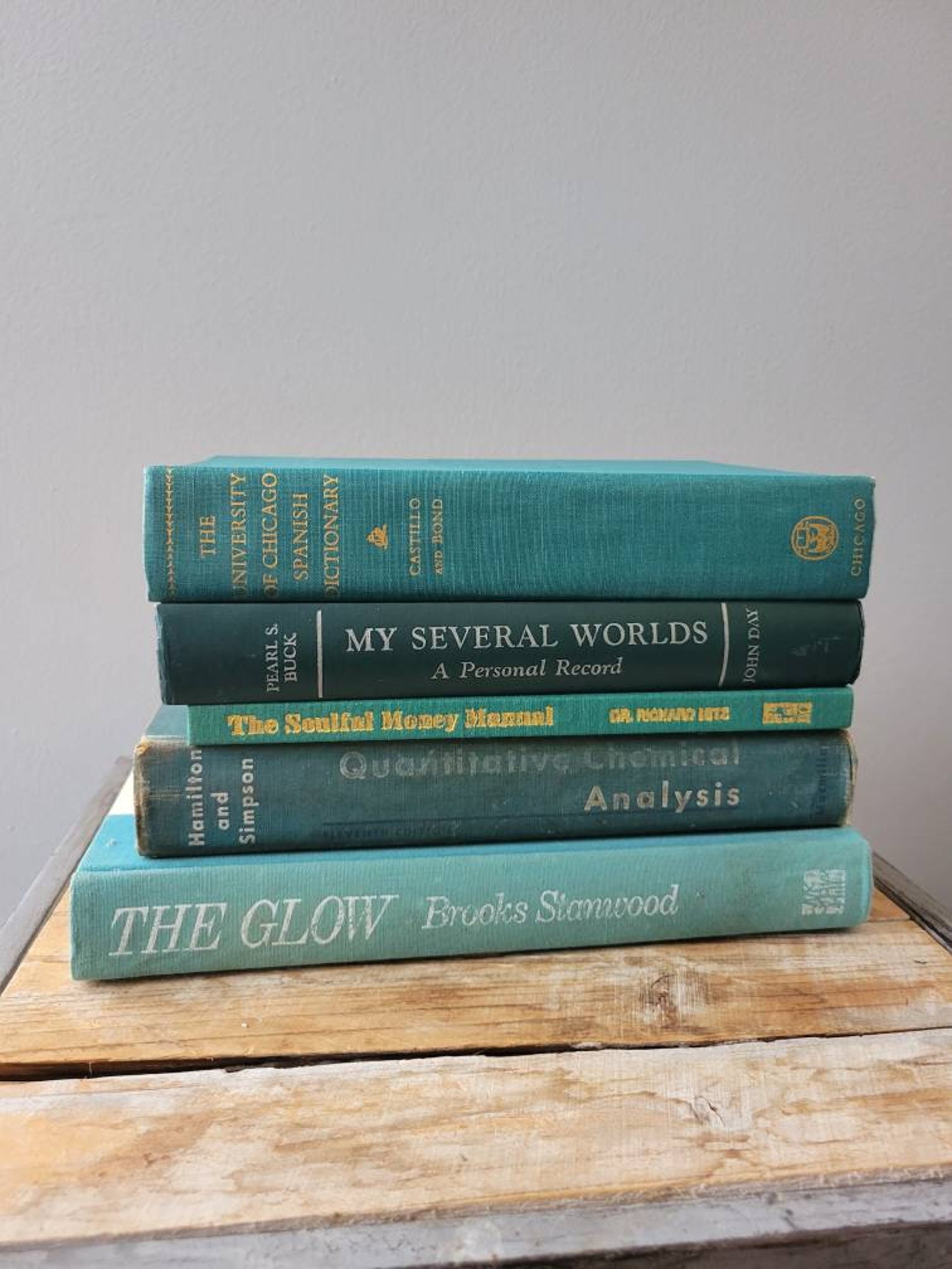 Vintage Blue Book Stack. Old Blue Book Set. Blue Book Decor Etsy