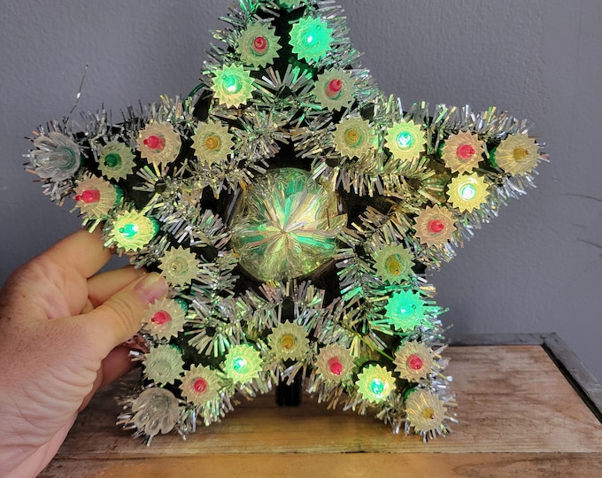 Vintage Christmas Tree Star. Old Light up Tree Topper Star. Etsy