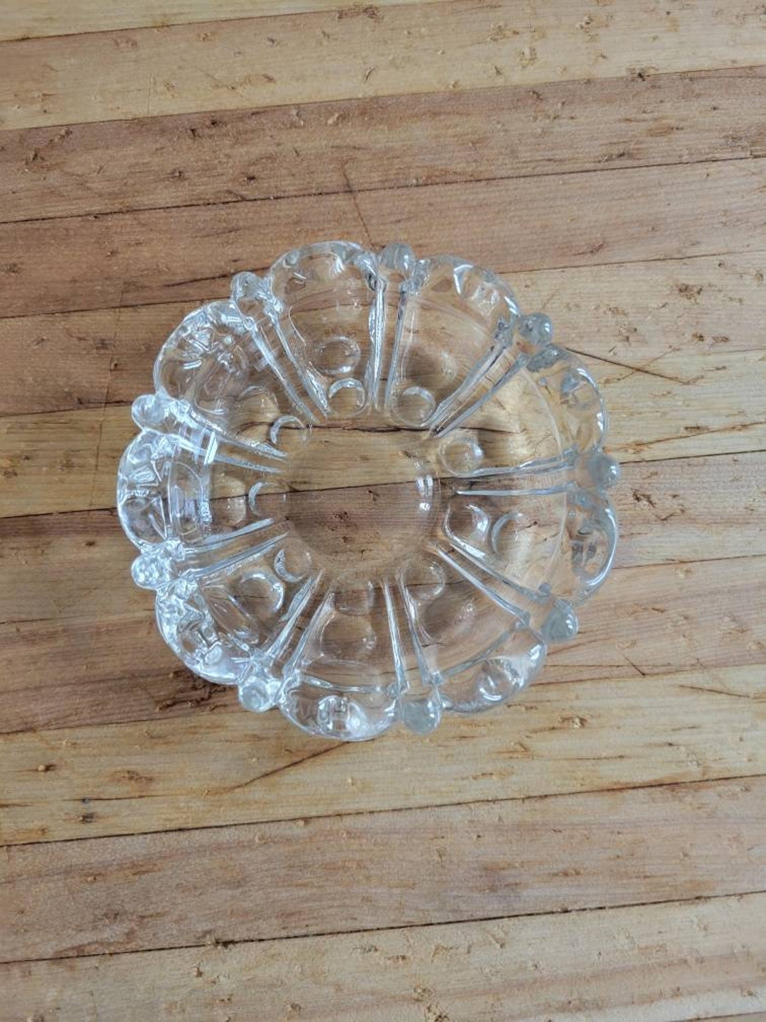 Vintage Small Glass Ashtray. Old Personal Ashtray. Antique Glass Ash