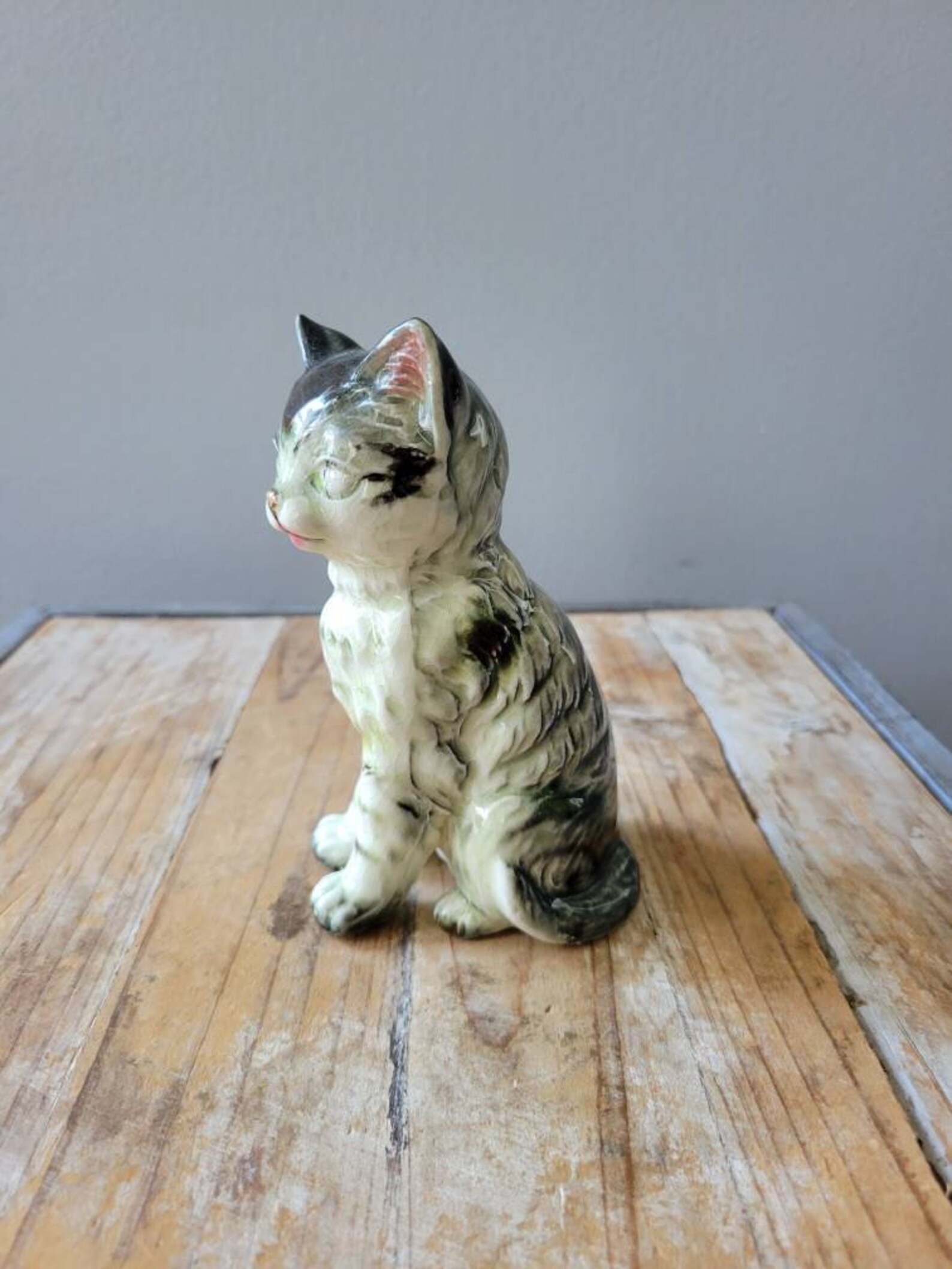 Vintage Made in Japan Cat Figurine. Antique Kitten Knick Etsy