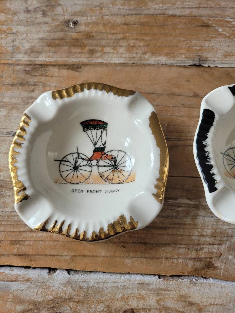 Vintage Car Collectible Ashtray. Antique Open Front Buggy Ash Etsy