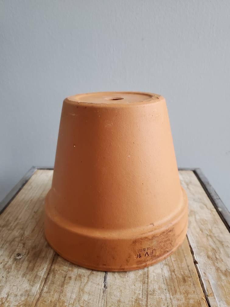 Vintage Made in Italy Terracotta Clay Pot with Saucer. Old Etsy