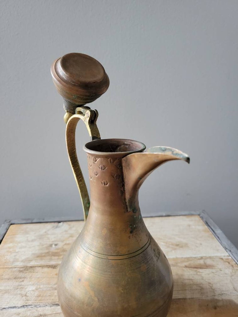 Vintage Brass Turkish Ewer. Old Made in Turkey Copper Water - Etsy