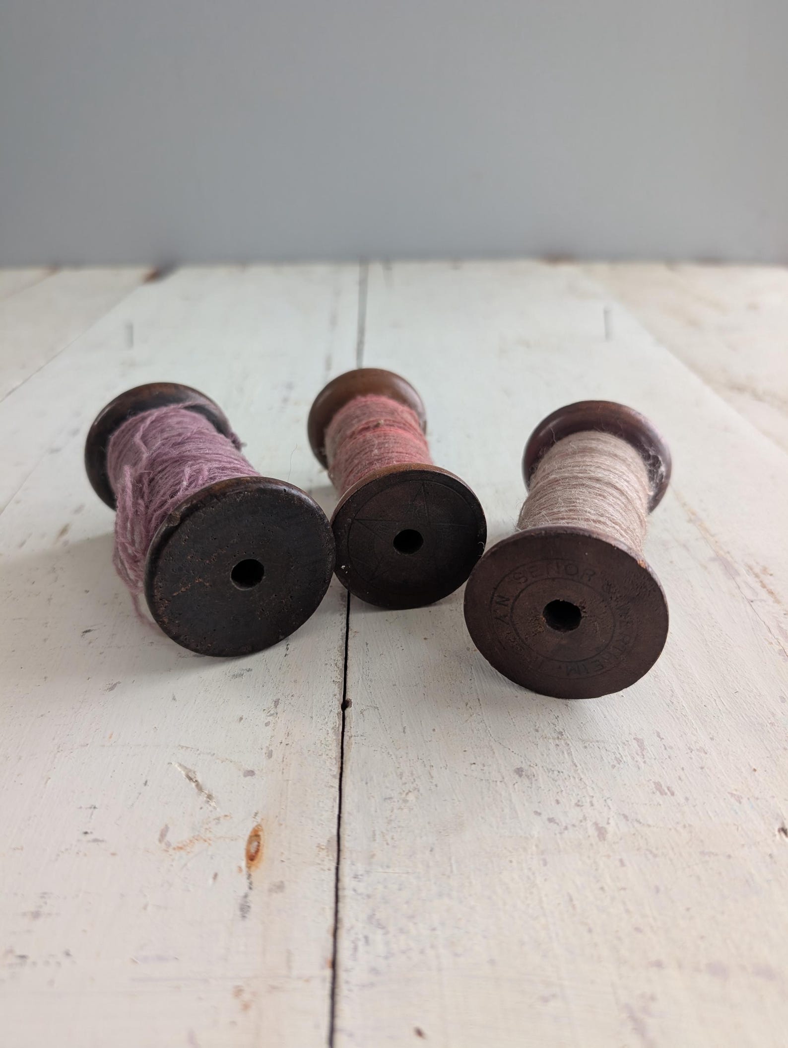 Vintage Textile Wood Spools. Old Vintage Industrial Wooden Spools. - Etsy