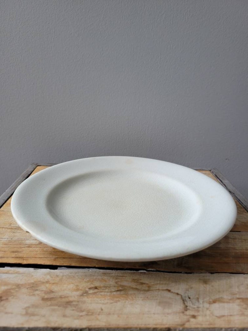 Old Stained Crazing Ironstone Plate Antique Ironstone Dishes. Vintage J /& G Meakin Hanley England White Ironstone Plate