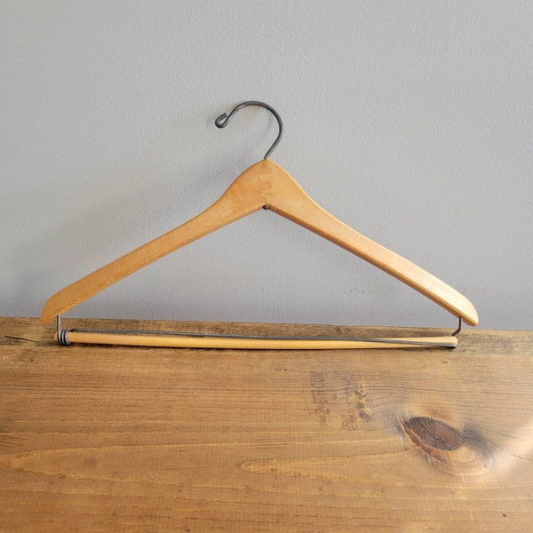 Vintage Wooden Clothes Hanger. Old Clothing Hanger.