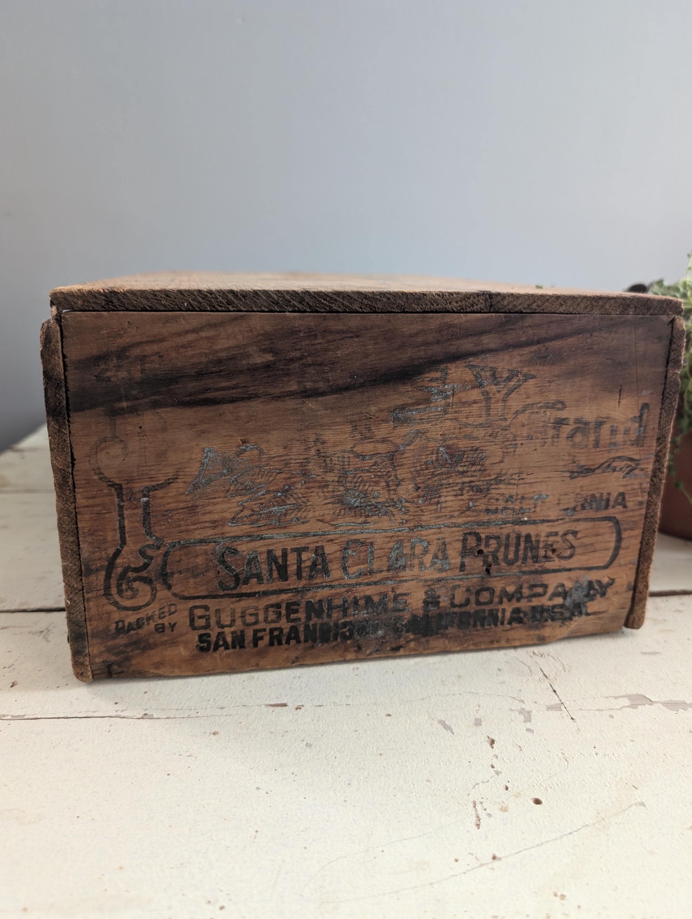 Vintage Wooden Santa Clara Prunes Box. Old Wooden Packing Box. - Etsy