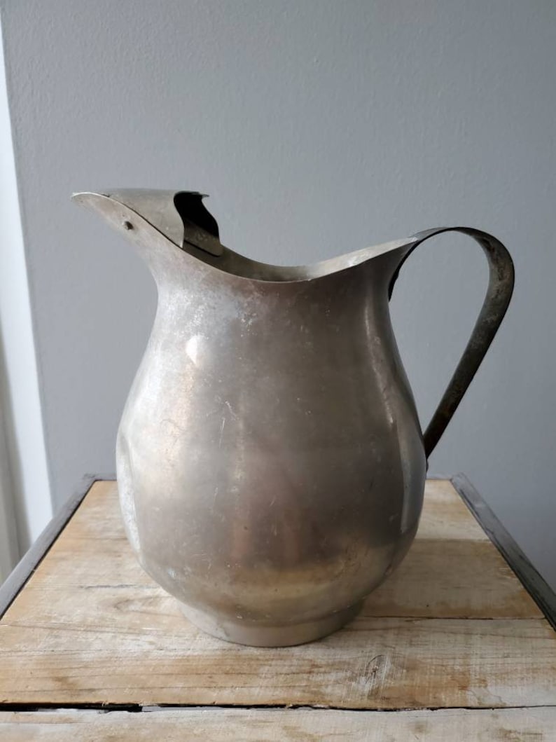 Vintage Pure Aluminum Tea Pitcher. Old Aluminum Tea Pot. Etsy