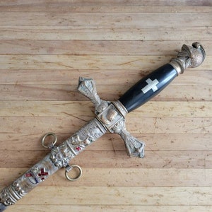 Vintage Knights of Columbus Faternal Masonic Ceremonial Sword and