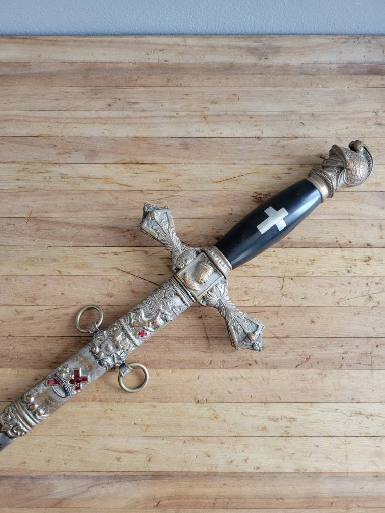Vintage Knights of Columbus Faternal Masonic Ceremonial Sword and