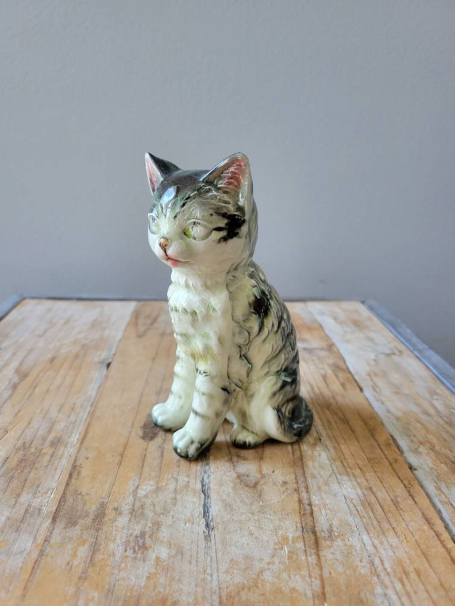 Vintage Made in Japan Cat Figurine. Antique Kitten Knick Etsy