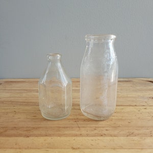 Vintage Pyrex Baby Bottle and O&#39;Fallon Quality Dairy Glass Bottle. Old Glass Baby Bottle