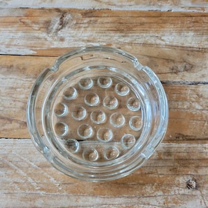 Vintage Glass Ashtray. Old Personal Ash tray.