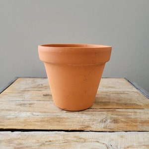 Vintage 3 inch Terracotta Clay Pot. Old Clay Flower Pot. Antique Planter with Patina. Vase. Succulent planter. Flower pot.
