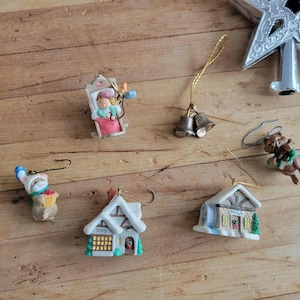 Vintage 1990s Miniature Hallmark Ornaments. Old Hallmark Ornaments