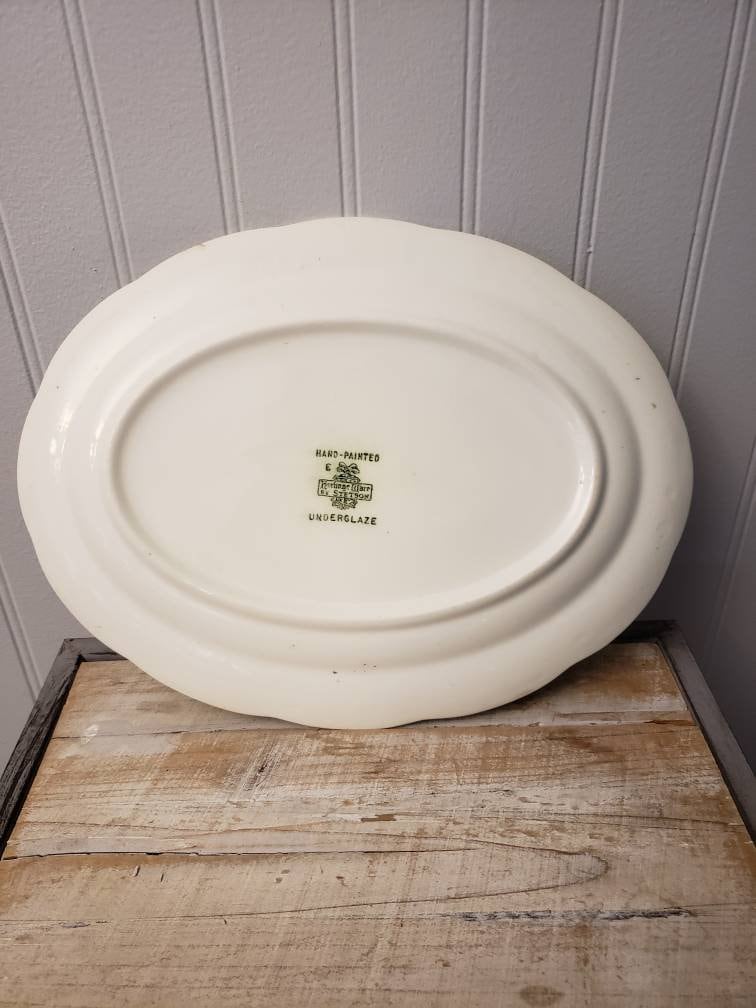 Heritage Ware by Stetson Hand Painted Flower platter. Etsy
