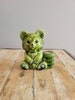 Vintage Green Bear Figurine Toothpick Holder. Old Bear Statue. Tiny knick knacks. Antique Animal Figurines 