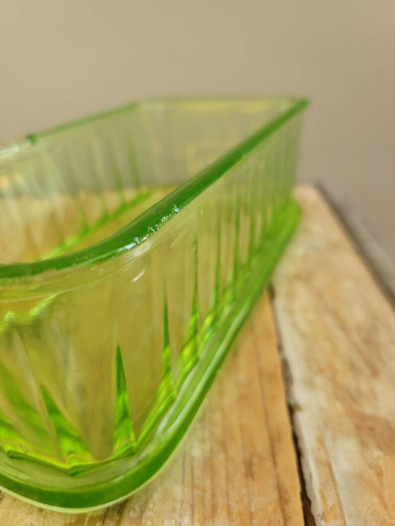 Vintage Green Depression Glass Square Refrigerator Dish. Old Etsy