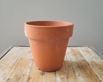 Vintage Terracotta Clay Pot. Old Clay Flower. Planter with Patina. Vase. Succulent planter.