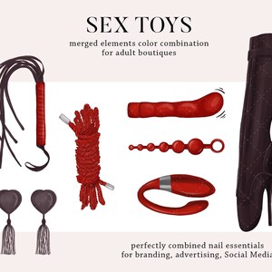 BDSM clipart Fetish PNG bondage kit Latex icons set adult sex toy clipart silicone paddle fifty shades of grey svg dildo digital download image 2