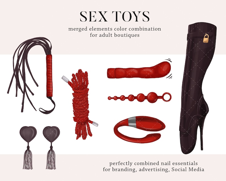 BDSM clipart Fetish PNG bondage kit Latex icons set adult sex toy clipart silicone paddle fifty shades of grey svg dildo digital download image 2