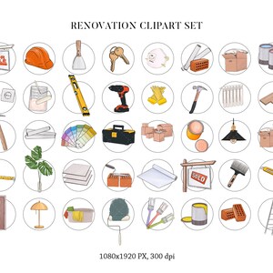 realtor business clipart icons set for social media